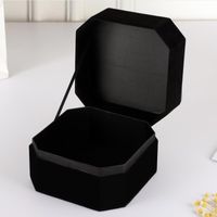Classic Style Solid Color Velvet Cloth Jewelry Boxes sku image 7