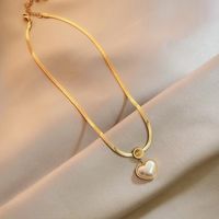 Süss Herzform Titan Stahl Überzug 18 Karat Vergoldet Ohrringe Halskette main image 3