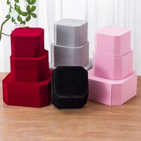 Classic Style Solid Color Velvet Cloth Jewelry Boxes main image 2