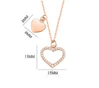 Elegant Simple Style Heart Shape Sterling Silver Plating Inlay Zircon Pendant Necklace main image 2