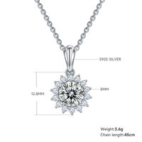 Elegant Shiny Geometric Sterling Silver Flakes Moissanite 18k Gold Plated Jewelry Set sku image 5