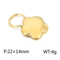 1 Piece Stainless Steel 18K Gold Plated Flower sku image 1