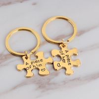 Fashion Letter Puzzle Couple Set Keychain main image 9