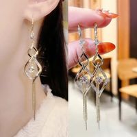 1 Pair Fashion Letter Square Heart Shape Inlay Imitation Pearl Alloy Artificial Gemstones Earrings sku image 159