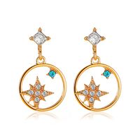 Asymmetrical Earrings With Diamond Notes Student Girl Shine Personality Music Symbol Jewelry sku image 20
