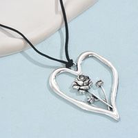 Streetwear Heart Shape Alloy Plating Silver Plated Women's Pendant Necklace main image 4