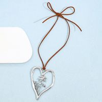 Streetwear Heart Shape Alloy Plating Silver Plated Women's Pendant Necklace sku image 12