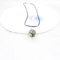 Pastoral Tree Glass Wax Rope Dried Flower Women's Pendant Necklace sku image 13
