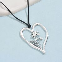 Streetwear Heart Shape Alloy Plating Silver Plated Women's Pendant Necklace main image 9