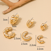 Wholesale Jewelry Simple Style Geometric Plastic Ear Studs main image 2