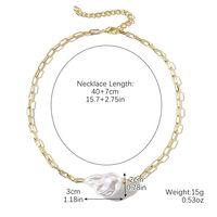 Simple Style Classic Style Solid Color Imitation Pearl Alloy Wholesale Necklace sku image 1