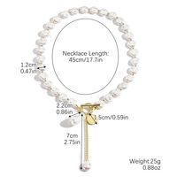 Simple Style Classic Style Solid Color Imitation Pearl Alloy Wholesale Necklace sku image 5