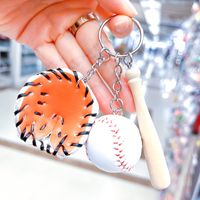 Fashion Baseball Pu Leather Unisex Bag Pendant Keychain sku image 27