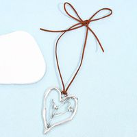 Streetwear Heart Shape Alloy Plating Silver Plated Women's Pendant Necklace sku image 1