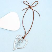 Streetwear Heart Shape Alloy Plating Silver Plated Women's Pendant Necklace sku image 2