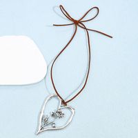 Streetwear Heart Shape Alloy Plating Silver Plated Women's Pendant Necklace sku image 8