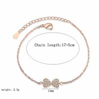 Sweet Simple Style Heart Shape Bee Bow Knot Sterling Silver Zircon Rose Gold Plated Bracelets main image 2