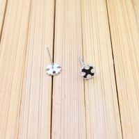 1 Piece Simple Style Geometric Plating Inlay Copper Stone Ear Studs main image 4