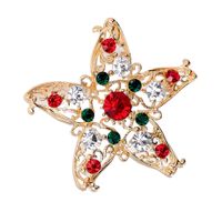 Christmas Brooch Crutches Elk Snowflake Snowman Christmas Tree Wreath Bell Boots Pin Corsage Hot Sale sku image 14