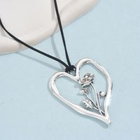 Streetwear Heart Shape Alloy Plating Silver Plated Women's Pendant Necklace sku image 20