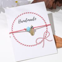 Cute Simple Style Classic Style Human Eye Artificial Crystal Cotton Copper Beaded Plating Braid 18k Gold Plated Unisex Drawstring Bracelets main image 4