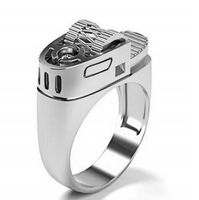 Retro Cool Style Lighter Solid Color Alloy Plating Unisex Rings sku image 9