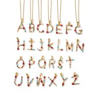 Ig Style Shiny Letter Alloy Plating Inlay Rhinestones Women's Pendant Necklace main image 3