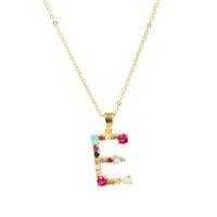 Ig Style Shiny Letter Alloy Plating Inlay Rhinestones Women's Pendant Necklace sku image 5