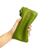 Women's Solid Color Leather Zipper Wallets main image 3