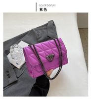 Femmes Petit Faux Cuir Couleur Unie Vêtement De Rue Carré Bloquer Sac Sous Les Bras sku image 4