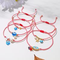 Cute Simple Style Eye Cotton Freshwater Pearl Copper Braid 18k Gold Plated Unisex Drawstring Bracelets main image 3