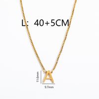 201 Stainless Steel 304 Stainless Steel Gold Plated Simple Style Letter Pendant Necklace main image 2