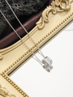 Elegant Einfacher Stil Geometrisch Kupfer Inlay Zirkon 18 Karat Vergoldet Versilbert Halskette Mit Anhänger main image 7