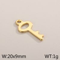 1 Piece Stainless Steel 18K Gold Plated Key sku image 2