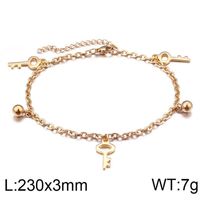 1 Piece Stainless Steel 18K Gold Plated Key sku image 5