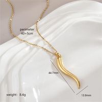 Stainless Steel 18K Gold Plated Simple Style Plating Solid Color Necklace sku image 6