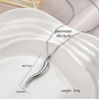 Stainless Steel 18K Gold Plated Simple Style Plating Solid Color Necklace sku image 5