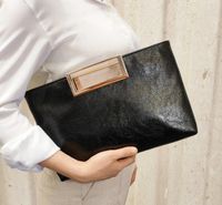 Women's Medium Pu Leather Solid Color Streetwear Square Magnetic Buckle Envelope Bag main image 3