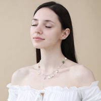 Casual Geometric Stainless Steel Artificial Crystal Glass Irregular Handmade Natural Stone Freshwater Pearl Opal 14k Gold Plated 18k Gold Plated Women's Pendant Necklace main image 6