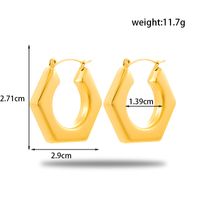 1 Paar Einfacher Stil Irregulär Überzug Metall Rostfreier Stahl 18 Karat Vergoldet Ohrringe main image 4
