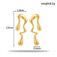 1 Pair Simple Style Irregular Plating Metal Stainless Steel 18k Gold Plated Earrings sku image 1