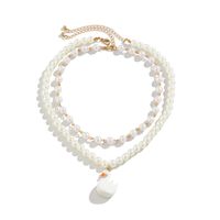 Elegant Retro Geometric Round Swan Arylic Imitation Pearl Acrylic Alloy Tassel Women's Necklace main image 5
