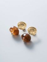 1 Pair Elegant Vintage Style Irregular Enamel Pearl Plating Alloy Resin Gold Plated Drop Earrings main image 7