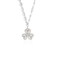 Ig Style Simple Style Shamrock Heart Shape Sterling Silver Plating Pendant Necklace main image 8