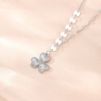 Ig Style Simple Style Shamrock Heart Shape Sterling Silver Plating Pendant Necklace main image 4
