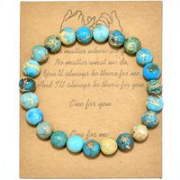 Casual Vacation Round Natural Stone Beaded Handmade Bracelets sku image 1