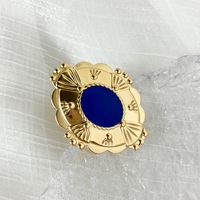 304 Stainless Steel 14K Gold Plated Simple Style Commute Enamel Plating Geometric Open Rings main image 3