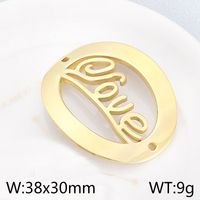 1 Piece Stainless Steel 18K Gold Plated Heart Shape sku image 7