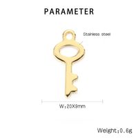 1 Piece Stainless Steel 18K Gold Plated Key main image 2