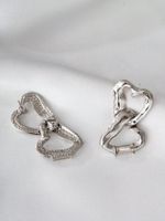 1 Pair Ig Style Simple Style Heart Shape Plating Inlay Alloy Zircon Silver Plated Drop Earrings main image 5